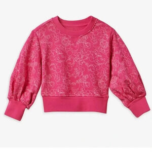 Disney Mickey and Minnie Mouse Cropped Pullover Sweatshirt